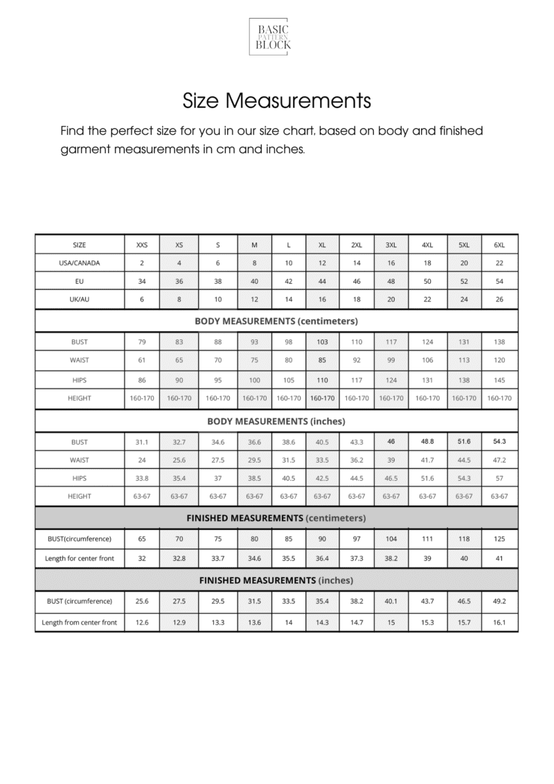 Cropped Tank Top Sewing Pattern Block | Knitted| XXS-6XL - Image 7