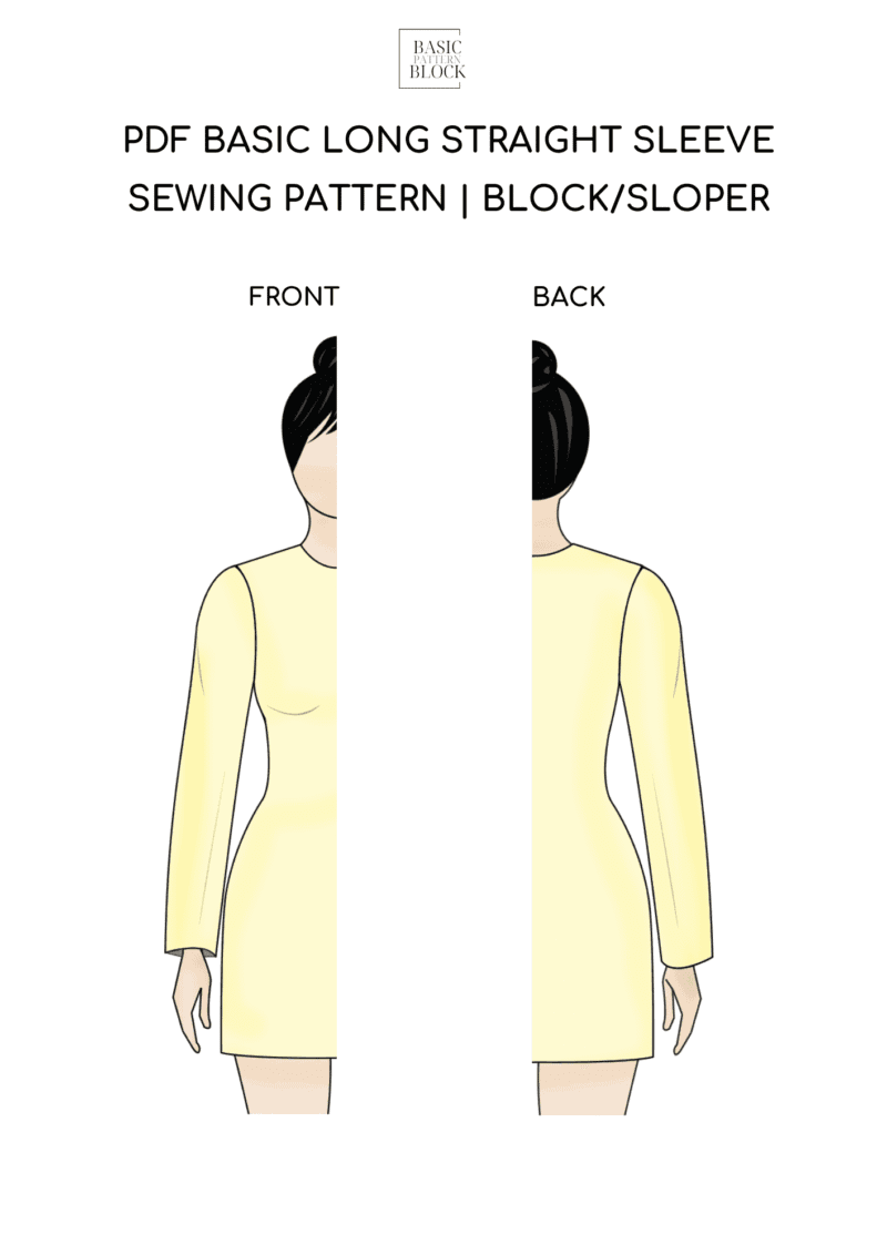 Basic Straight Sleeve | 4 Length | Sewing Pattern Block | XXS-6XL - Basic Pattern Block