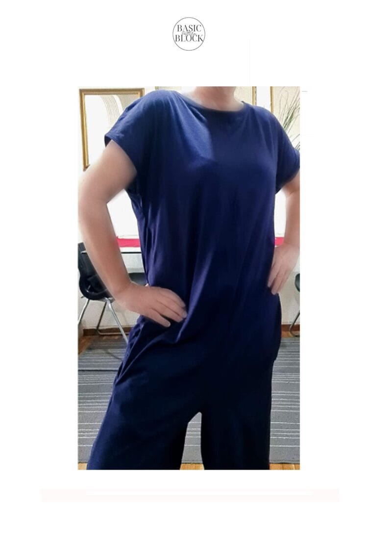 Loose Jumpsuit with Pockets | Sewing Pattern Block | Woven & Knitted | XS-6XL - Basic Pattern Block