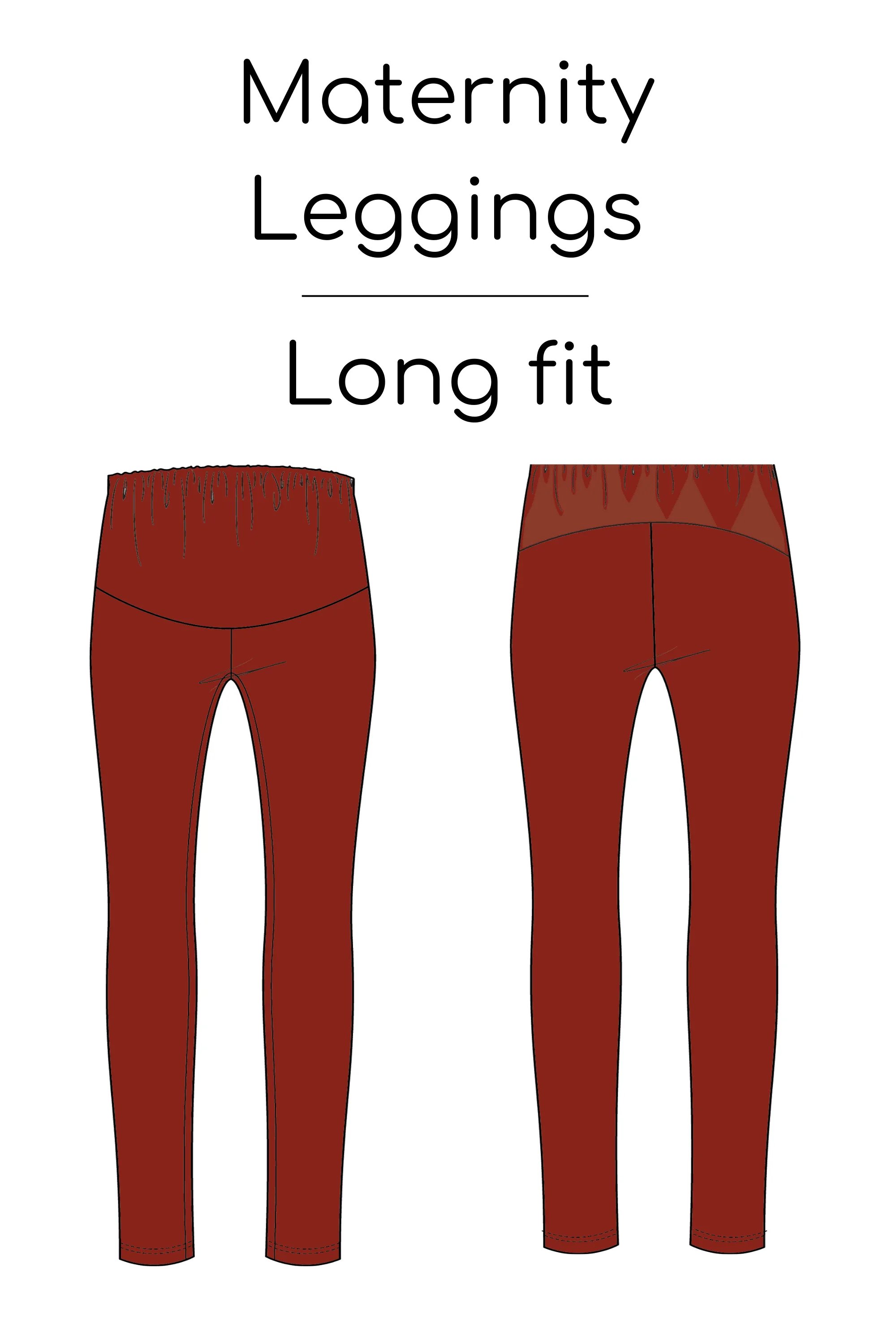 Maternity Pregnancy Pdf Leggings Sewing Pattern | Pregnancy Leggings | Maternity Patterns | Patterns for pregnancy | Ambitious Elle Patterns - Basic Pattern Block
