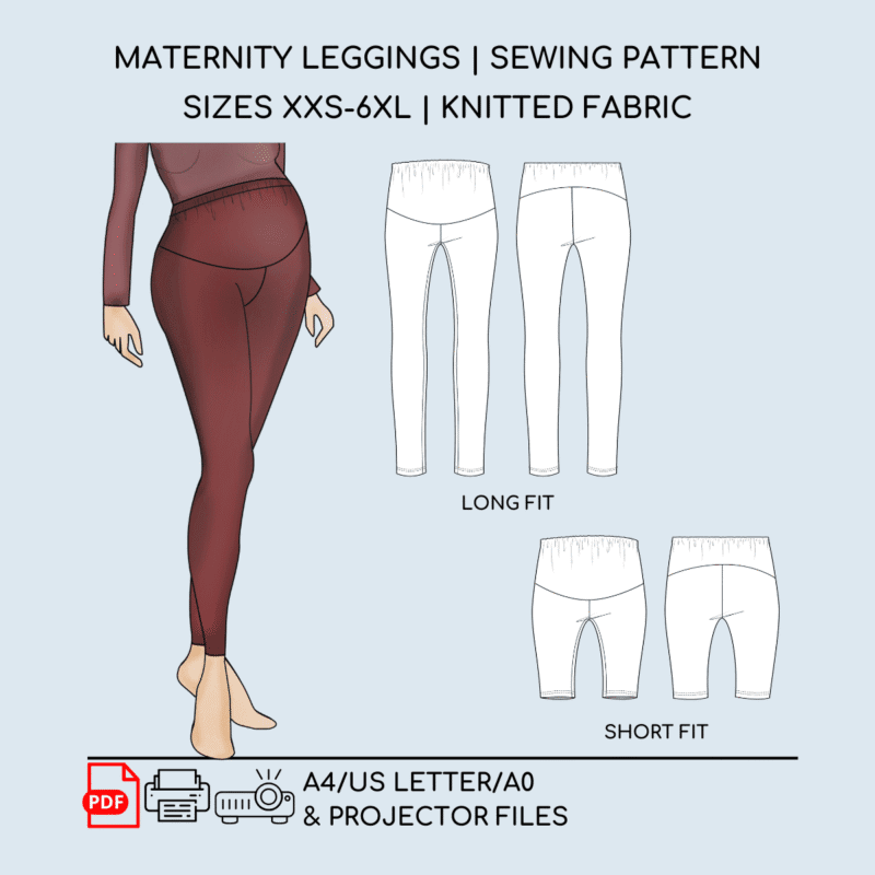 Maternity Leggings PDF Sewing Pattern | XS - 6XL