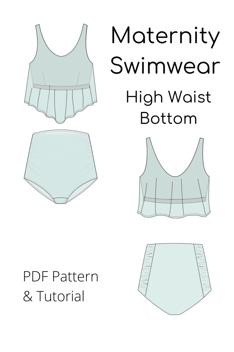 Maternity Pregnancy Swimwear Sewing Pattern | Maternity Tankini | Maternity Bikini | Pregnancy Swimwear| Patterns for pregnancy Sizes XS-6XL - Basic Pattern Block