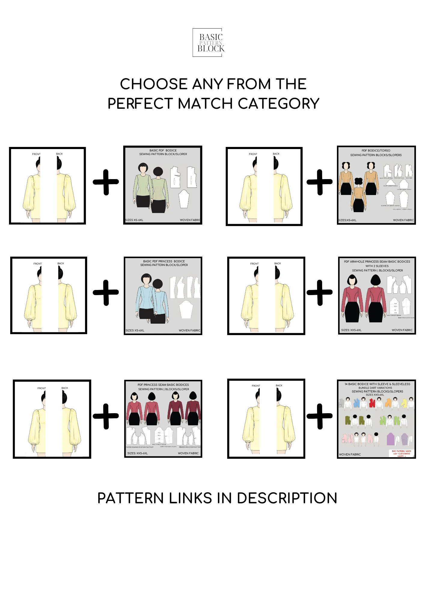 Bishop Sleeve | Sewing Pattern Block | XXS-6XL - Basic Pattern Block