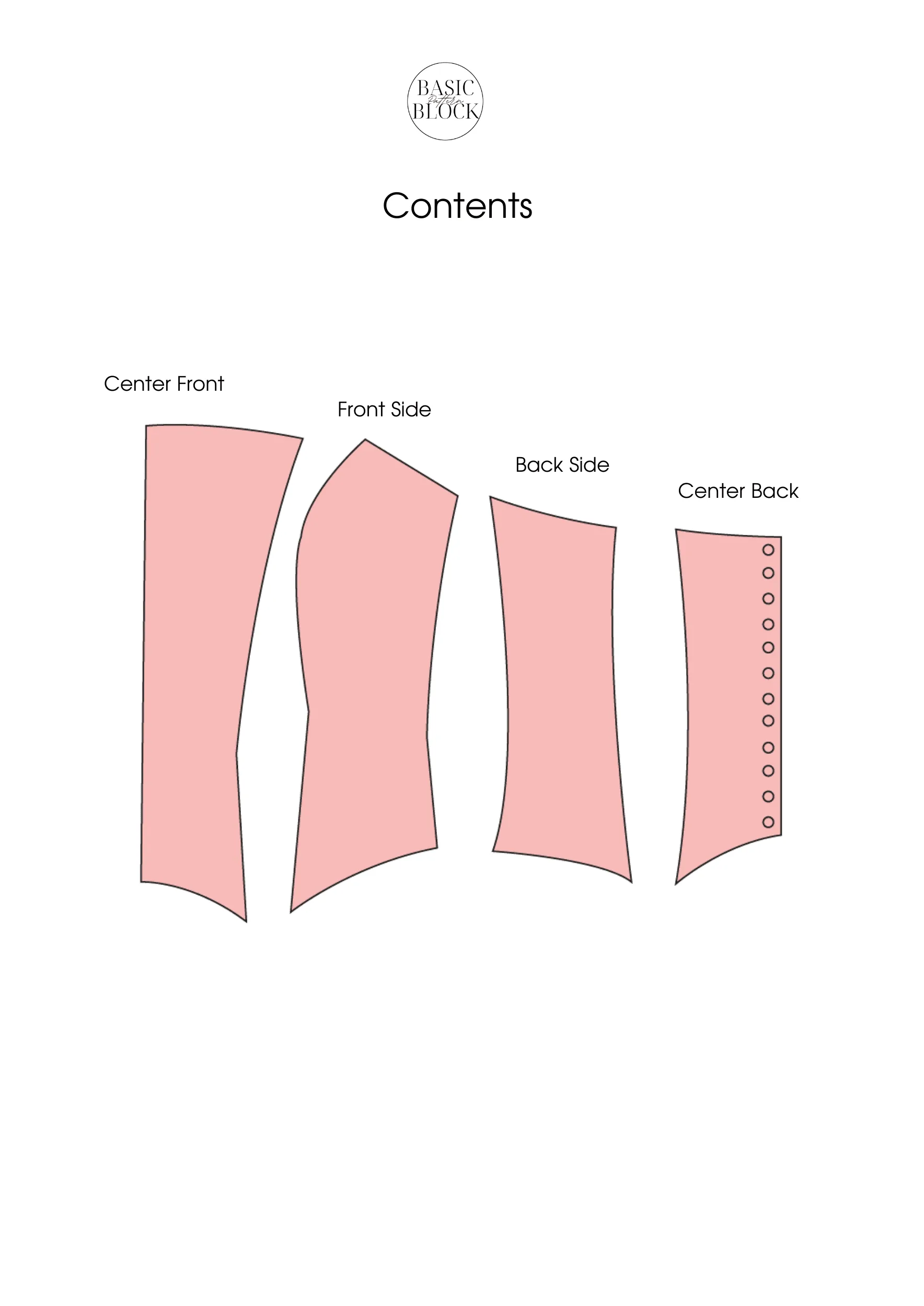 Bustier Top | Sewing Pattern Block | Woven | XS-3XL - Basic Pattern Block