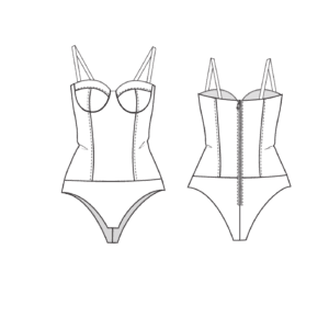 Soft Cups Bustier | Sewing Pattern Block | Woven | XS-3XL - Image 5