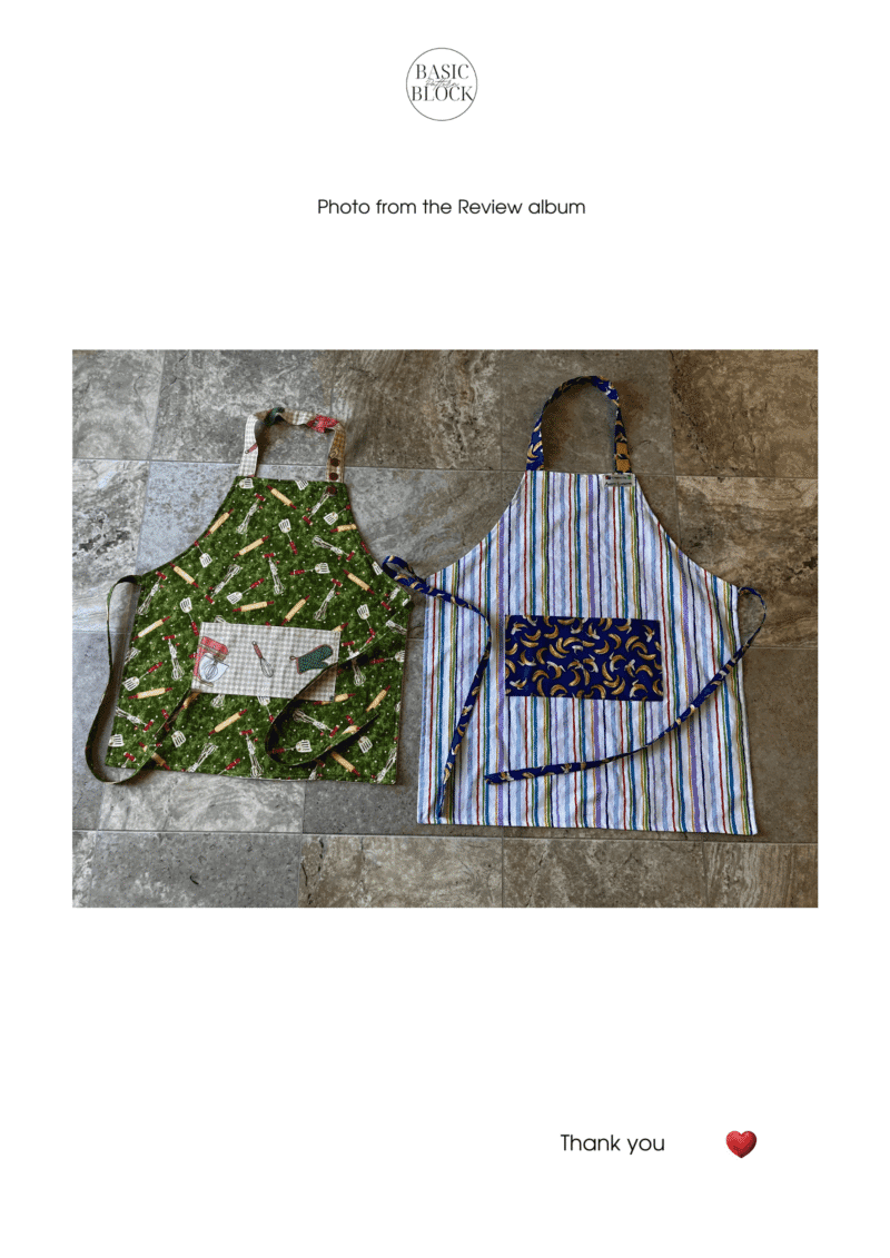 Kid's Apron | Sewing Pattern | Woven | 1-12 - Basic Pattern Block