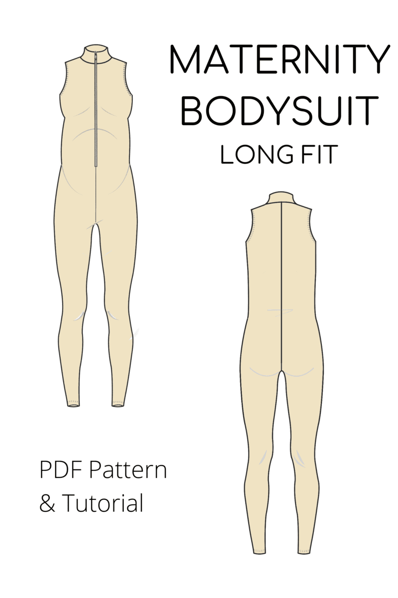 Maternity Pregnancy Pdf Bodysuit Sewing Pattern | Maternity Catsuit | Allover Bodysuit Pregnancy | Playsuit Pdf Pregnancy | Sizes XS-6XL - Basic Pattern Block