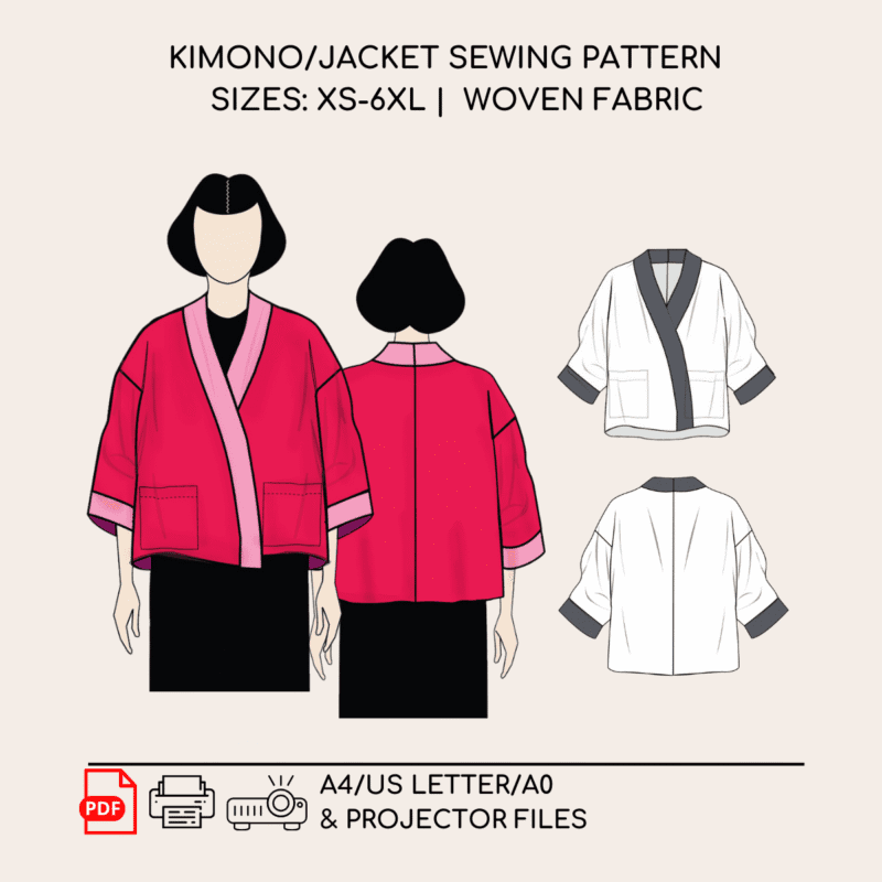 Kimono / Jacket | Sewing Pattern | XS - 6XL