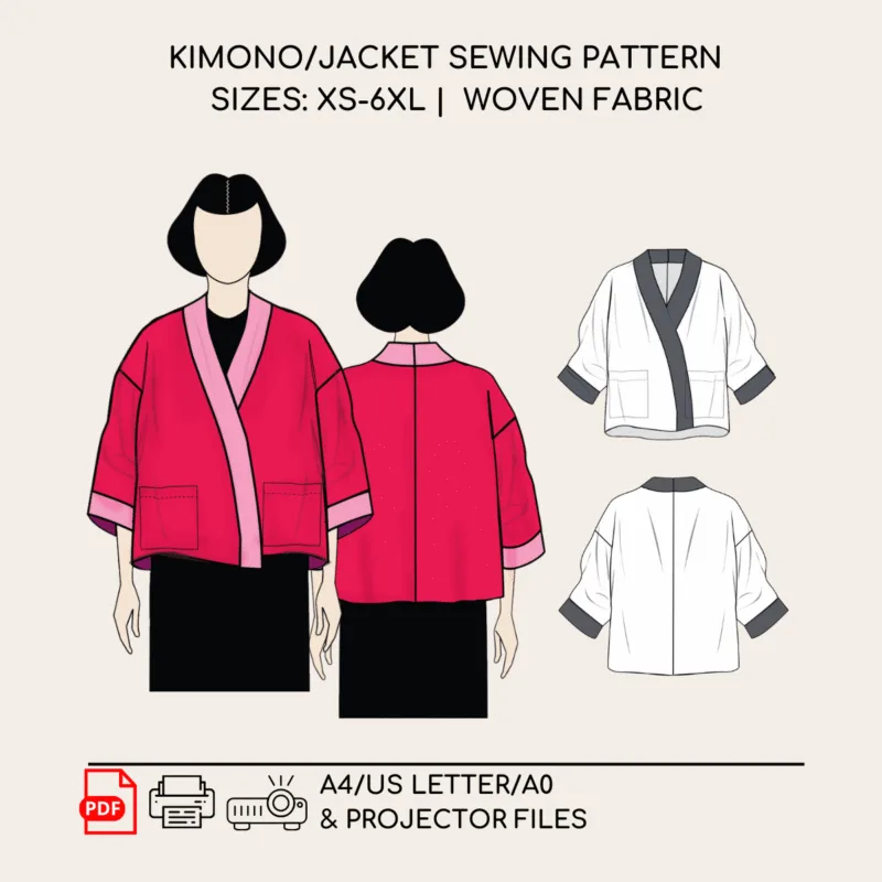 Kimono / Jacket | Sewing Pattern | XS - 6XL