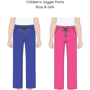 Children Jogger Pants Sewing Pattern Block | Knitted | Age 6-16 - Basic Pattern Block