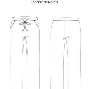 Children Jogger Pants Sewing Pattern Block | Knitted | Age 6-16 - Basic Pattern Block