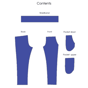 Children Jogger Pants Sewing Pattern Block | Knitted | Age 6-16 - Basic Pattern Block