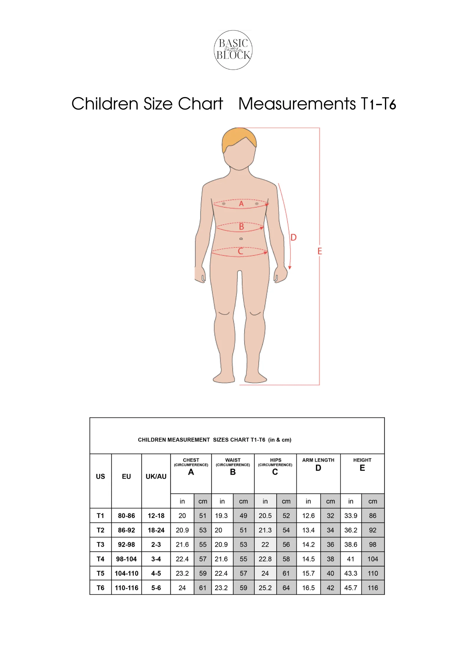 Boy's Longsleeve Top | Sewing Pattern Block | Knitted | 6-16 - Basic Pattern Block