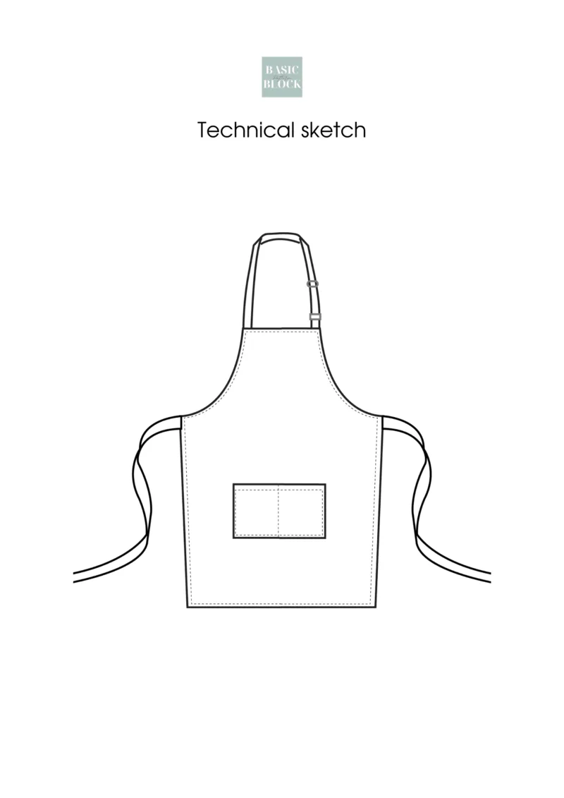 Family Apron Set | Sewing Pattern BUNDLE | Multiple Sizes | Woven - Basic Pattern Block