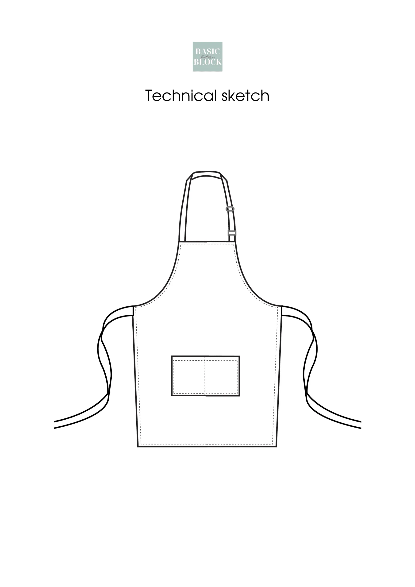 Family Apron Set | Sewing Pattern BUNDLE | Multiple Sizes | Woven - Basic Pattern Block