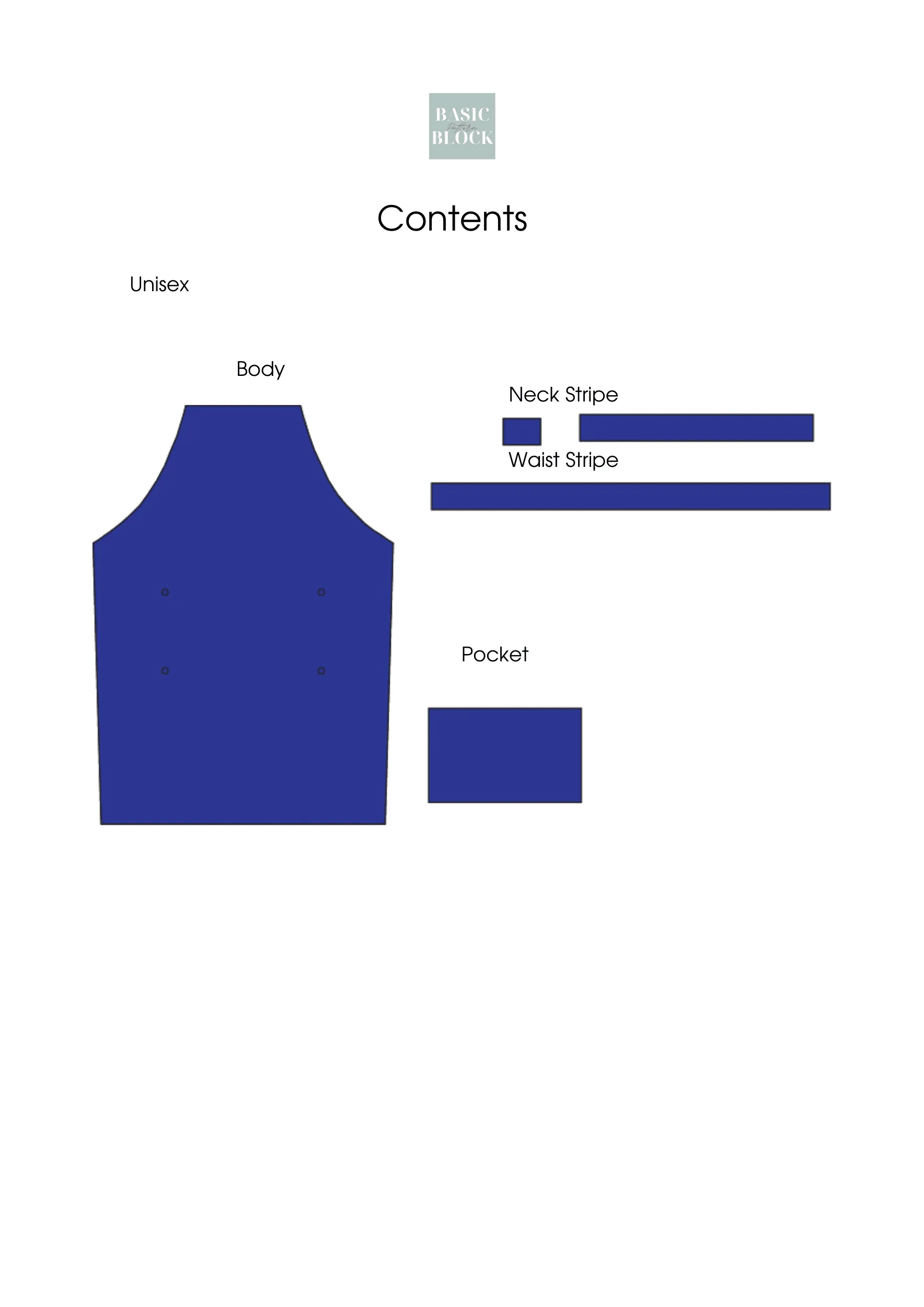 Family Apron Set | Sewing Pattern BUNDLE | Multiple Sizes | Woven - Basic Pattern Block