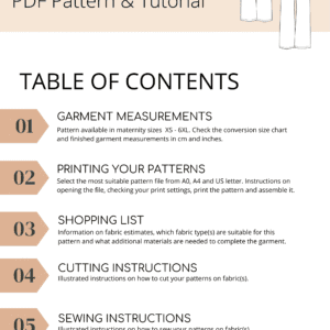 Maternity Pregnancy Pants Sewing Pattern | Wide Leg Trousers | Maternity Trousers Pdf | Elastic Waist Pants | Pregnancy Shorts Sizes XS-6XL - Basic Pattern Block