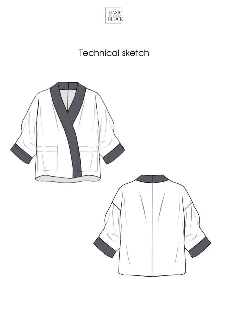 Kimono / Jacket | Sewing Pattern | XS - 6XL - Basic Pattern Block