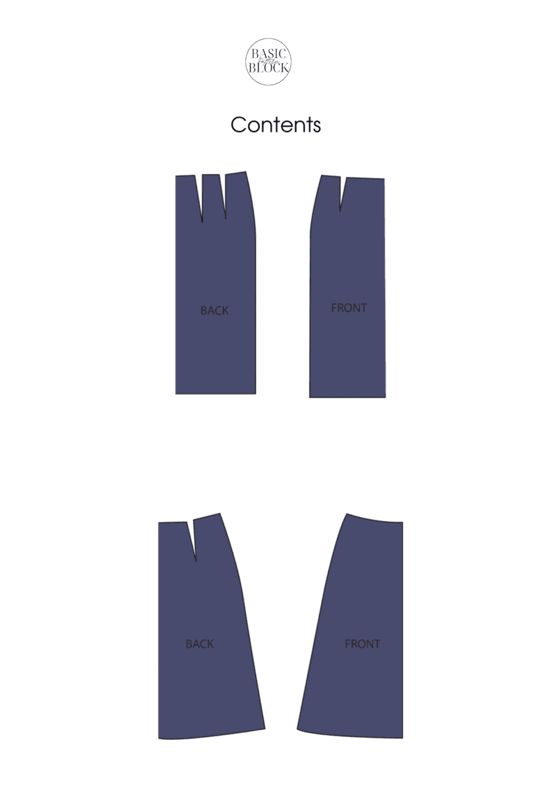 High Waist Skirt Variation | Sewing Pattern Block | A-line & Straight | Woven | XS-3XL - Basic Pattern Block
