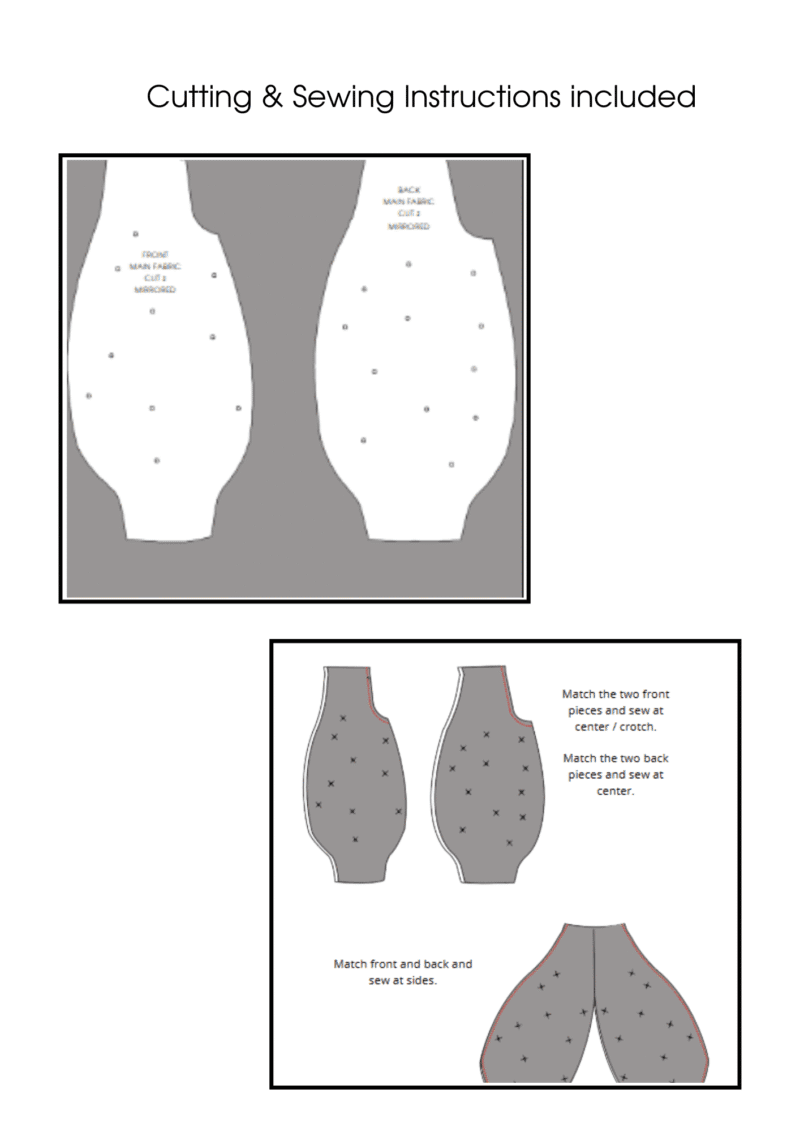 Loose Pants Gathering Stitches | Sewing Pattern - Image 4