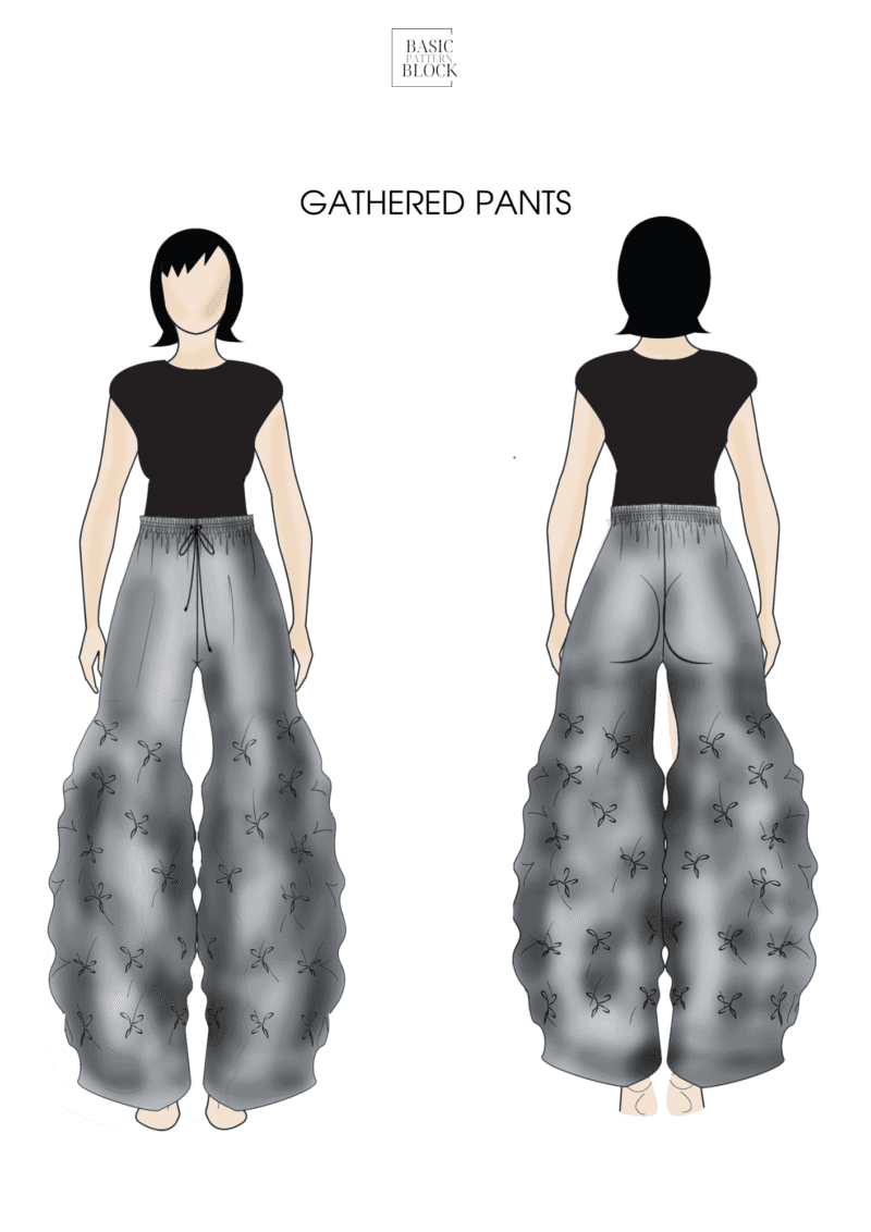 Loose Pants Gathering Stitches | Sewing Pattern - Image 8