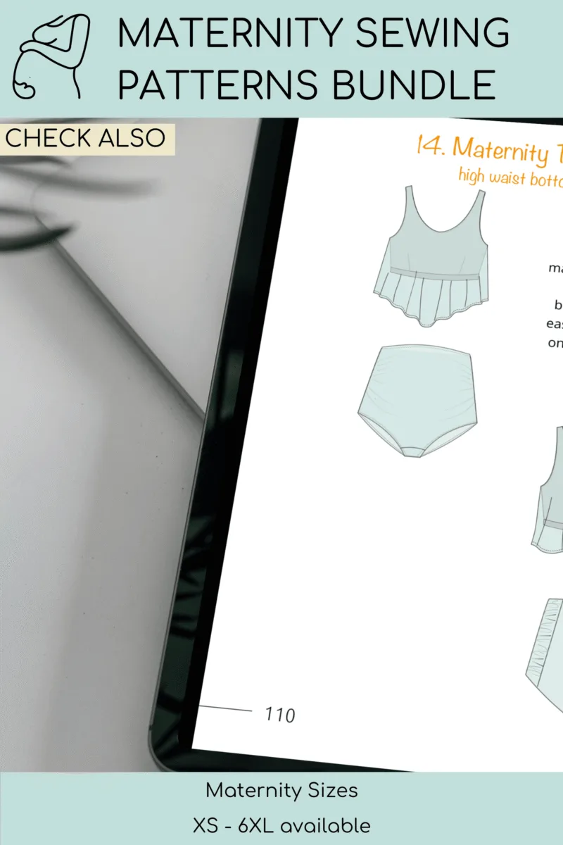 Maternity Pregnancy PDF Poncho Pattern | Outerwear for Pregnancy | Digital Maternity Coat Patterns | Pdf Patterns for Pregnancy | One Size - Basic Pattern Block