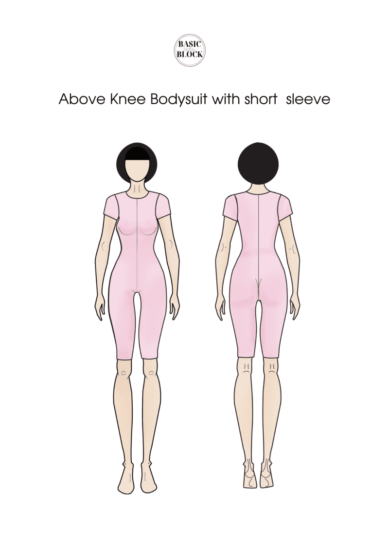 Catsuit Sewing Pattern Block | Knitted| XXS-6XL - Basic Pattern Block
