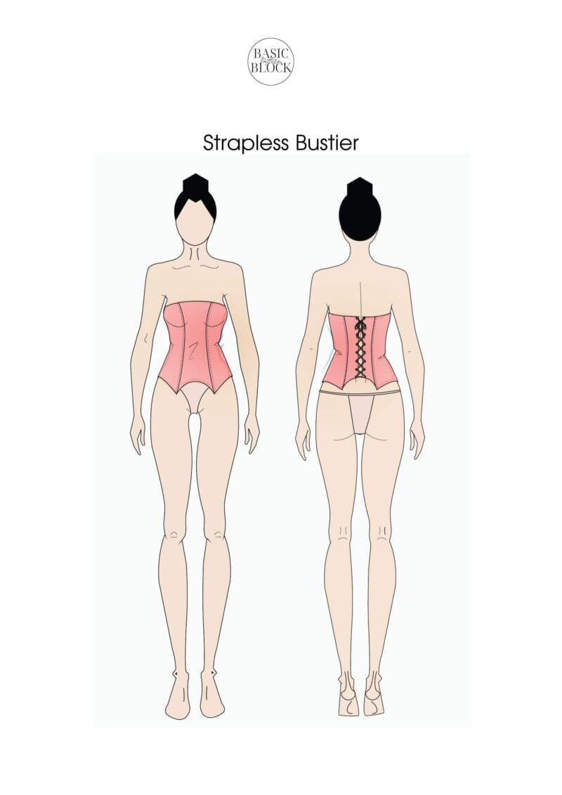 Bustier Top | Sewing Pattern Block | Woven | XS-3XL - Basic Pattern Block