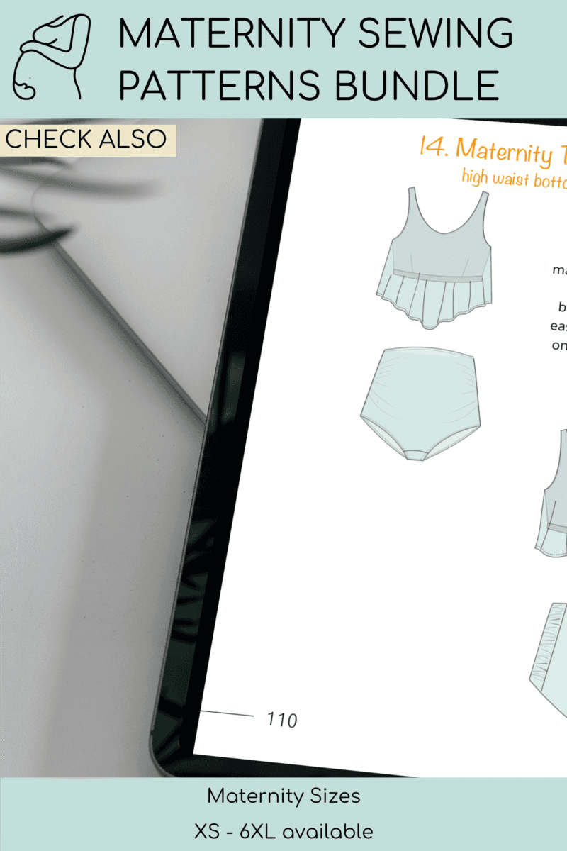 Maternity Pregnancy Pdf Bodysuit Sewing Pattern | Maternity Catsuit | Allover Bodysuit Pregnancy | Playsuit Pdf Pregnancy | Sizes XS-6XL - Basic Pattern Block