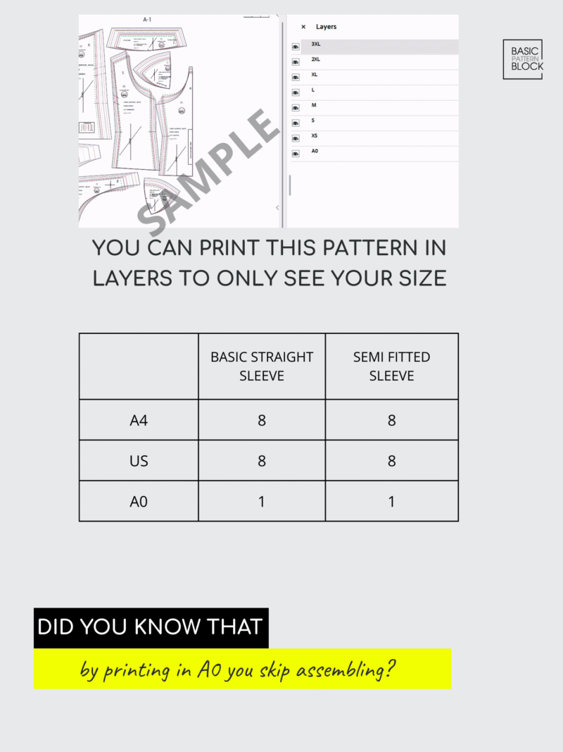 Princess Seam Bodice with dart | Sewing Pattern Block | XXS-6XL - Image 5