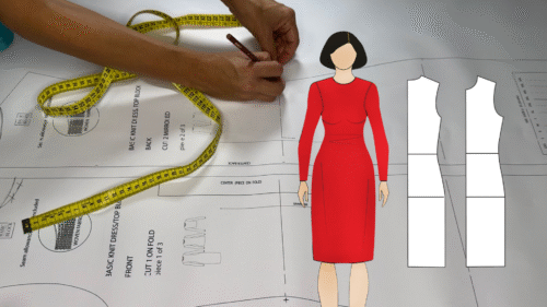 how to manipulate a dress sloper into a sewing pattern knit dress
