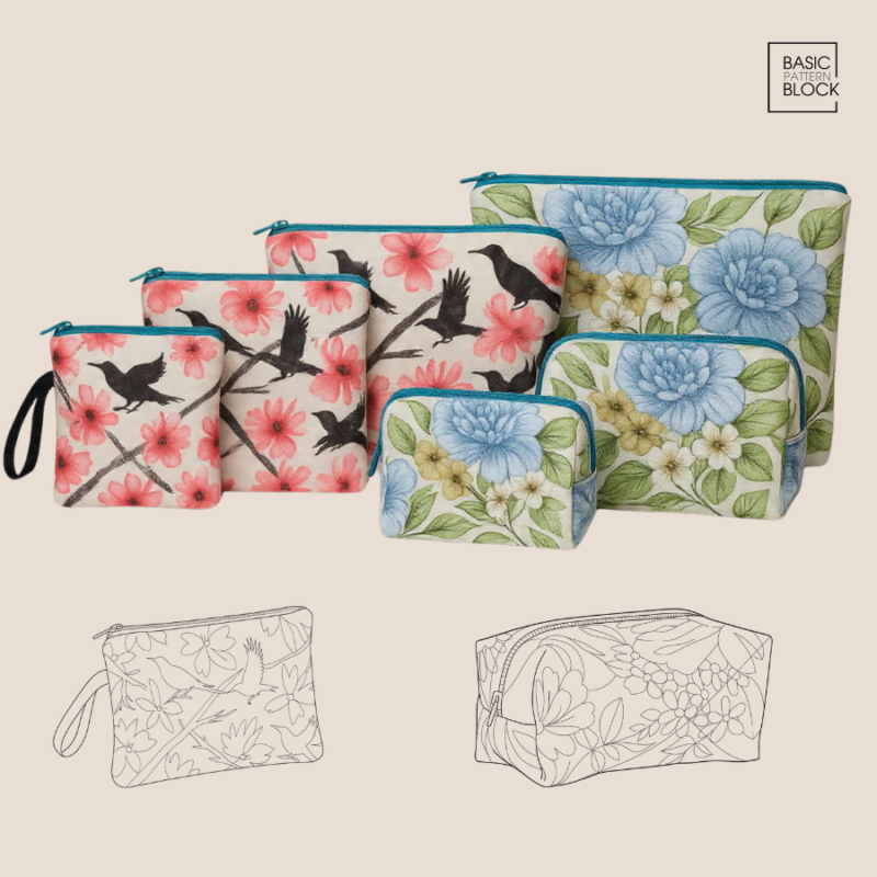 ZIPPER POUCHES MULTIPLE SIZES