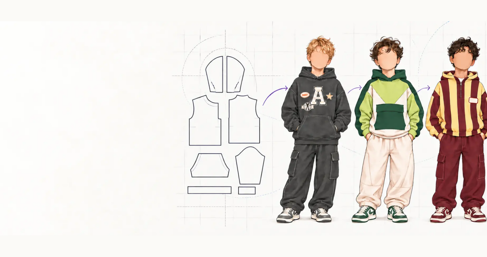 FROM ONE KIDS’ HOODIE BLOCK TO ENDLESS DESIGNS